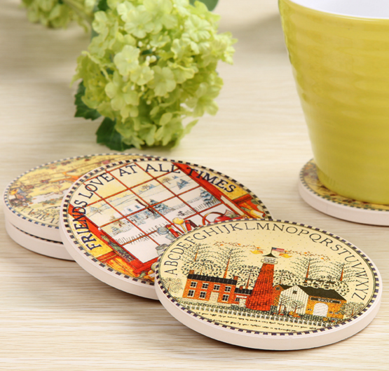 Ceramic Coaster with Cork