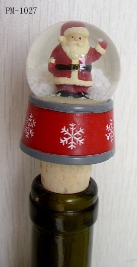 Resin Snowglobe Wine stopper