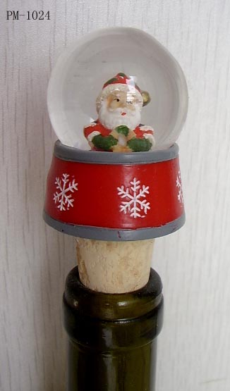 Resin Snowglobe Wine stopper