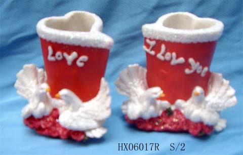 Resin Valentine DOVE Figurines