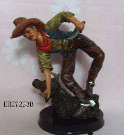 Resin Cowpoke Statue