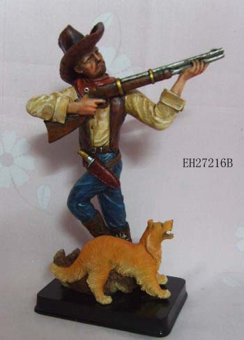 Resin Cowpoke Statue