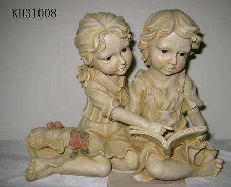 Resin Statuary + Bench