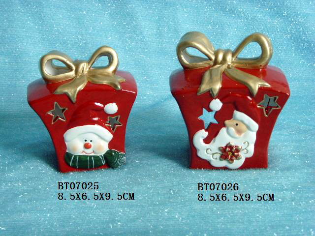 Ceramic Christmas Candleholder