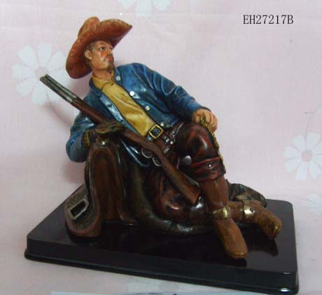 Resin Cowpoke Statue