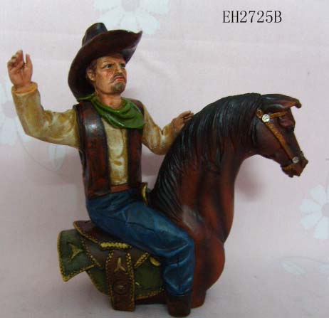 Resin Cowpoke Statue