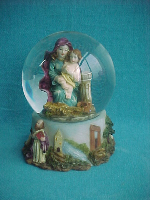 Resin Religious Snowglobe