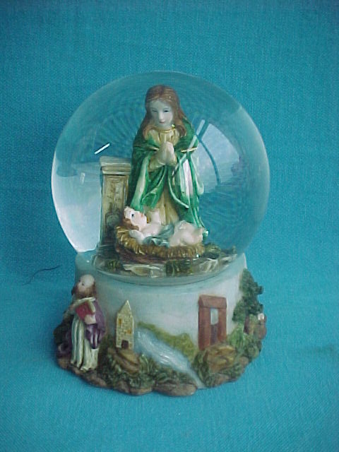 Resin Religious Snowglobe