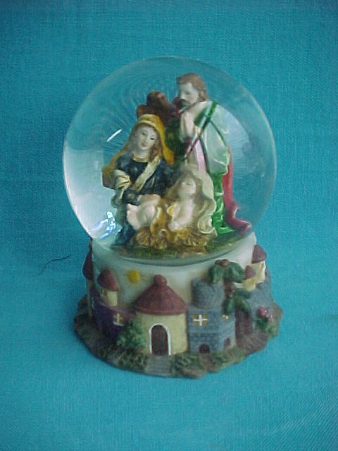 Resin Religious Snowglobe