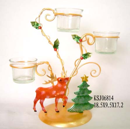 Metal X'mas Candle holder