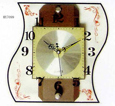 Wooden & Glass Clock