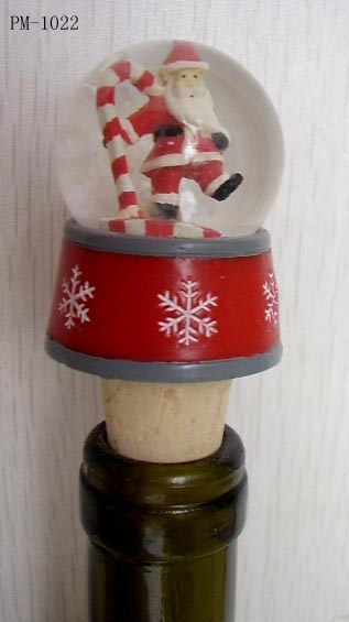 Resin Snowglobe Wine stopper