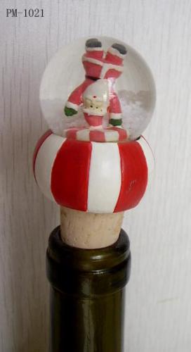 Resin Snowglobe Wine stopper