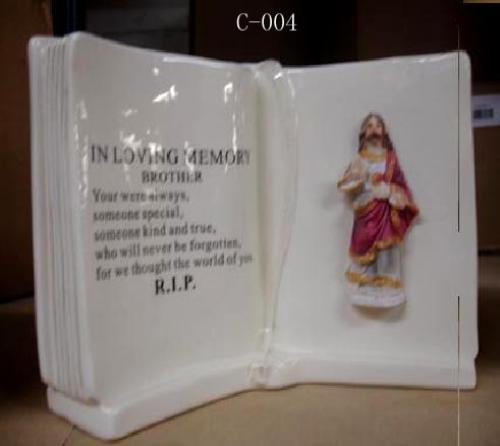 Porcelain Religious Book
